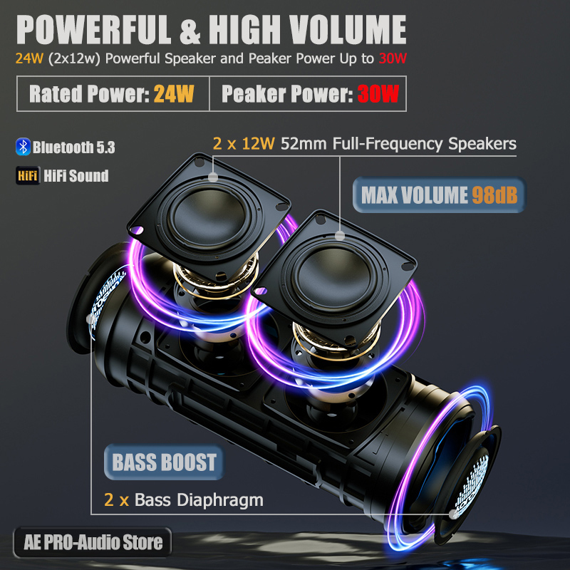 30W Taşınabilir Bluetooth Hopa - Portable Bluetooth Speaker Waterproof Ipx7 incelemesi ve fiyatı