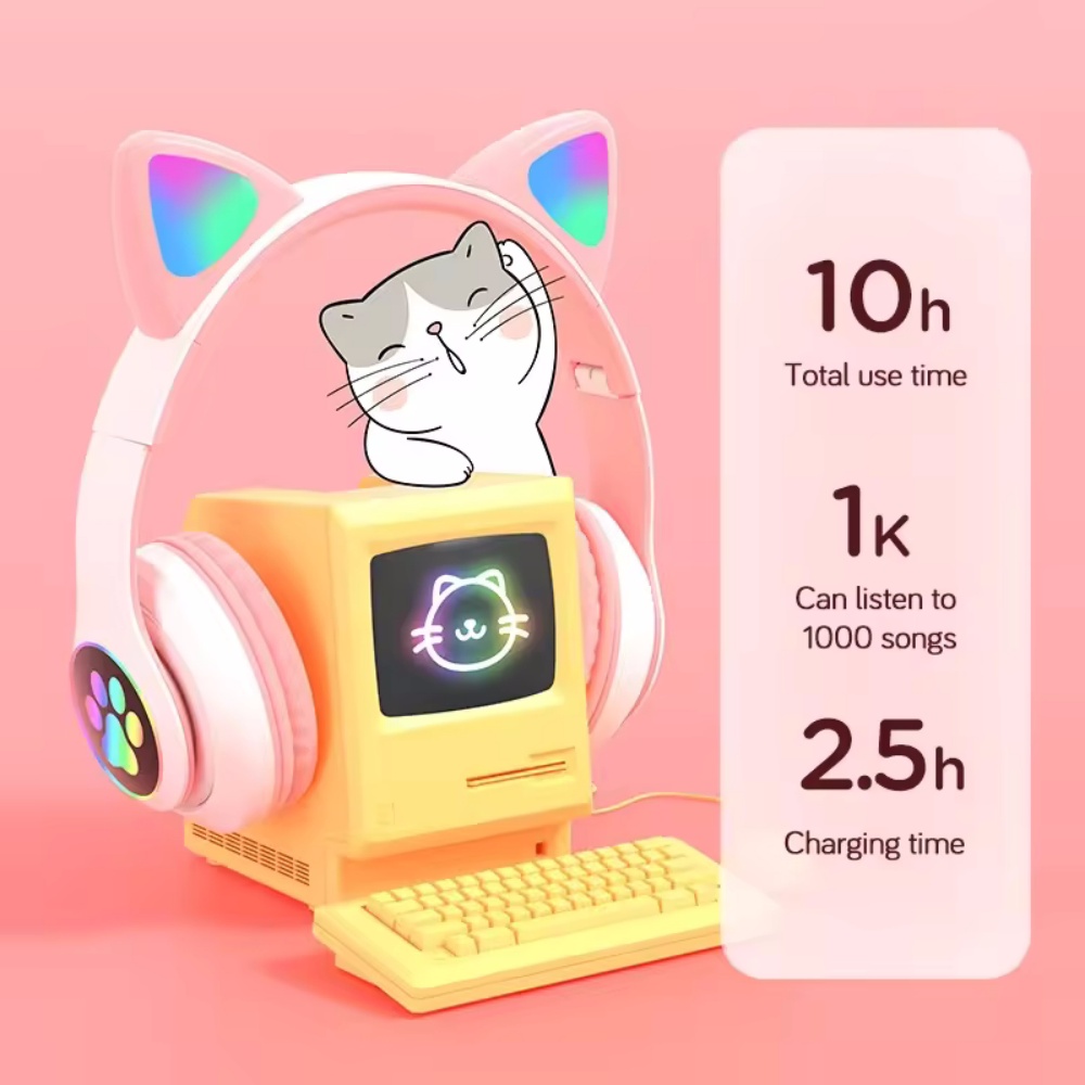 Katlanabilir Kablosuz Bluetoot - Cat Ear Bluetooth Headset Led incelemesi ve fiyatı