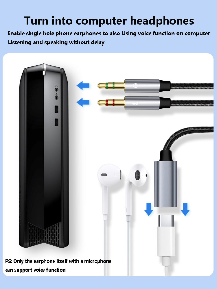 3.5mm Erkek Tip-C Aux Ses Adap - Type C Wired Earphones With Mic incelemesi ve fiyatı